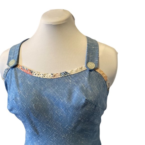THE HOLLIE: Vintage 1970s Hollie Hobbie Chambray Apron Sundress - Picture 12 of 12